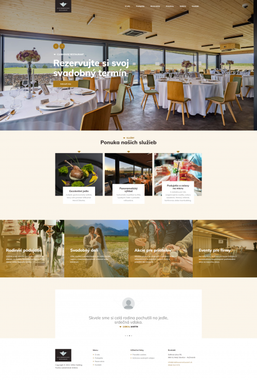 Portfólio | Tvorba web stránok - Clubhouse Restaurant