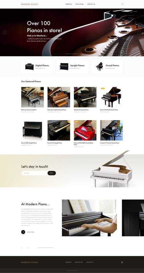 Portfólio | E-shop - Modern Piano Pittsburgh